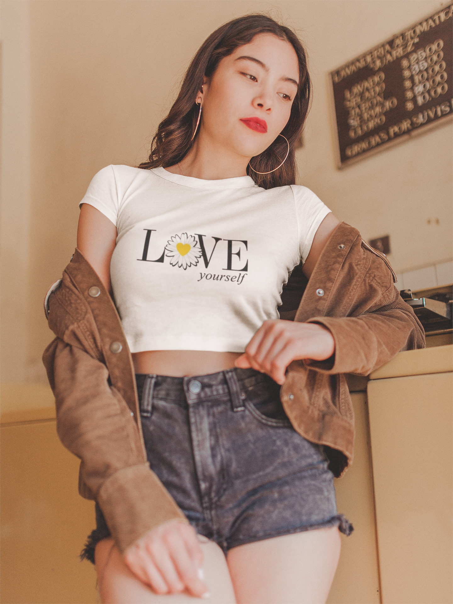 Love Yourself Crop Top 180 GSM