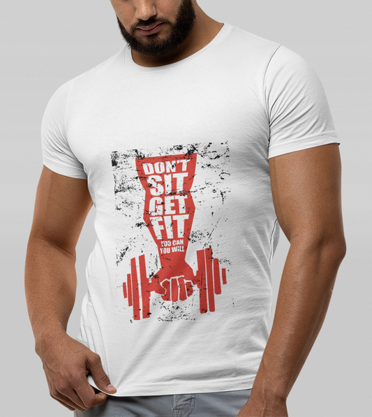 Don't Sit Get Fit T-shirt 180 GSM