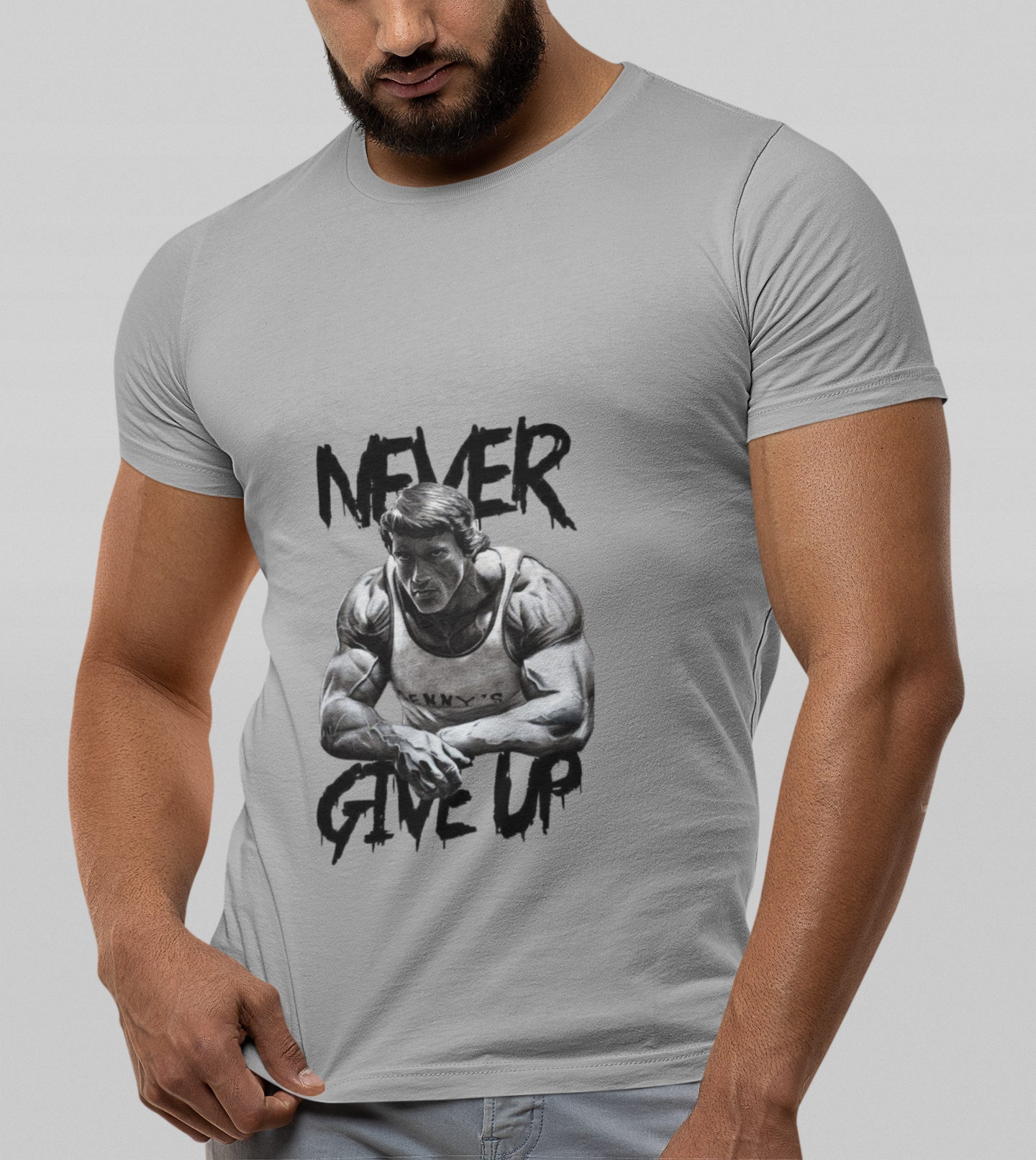 Arnold Never Give Up T-shirt 180 GSM