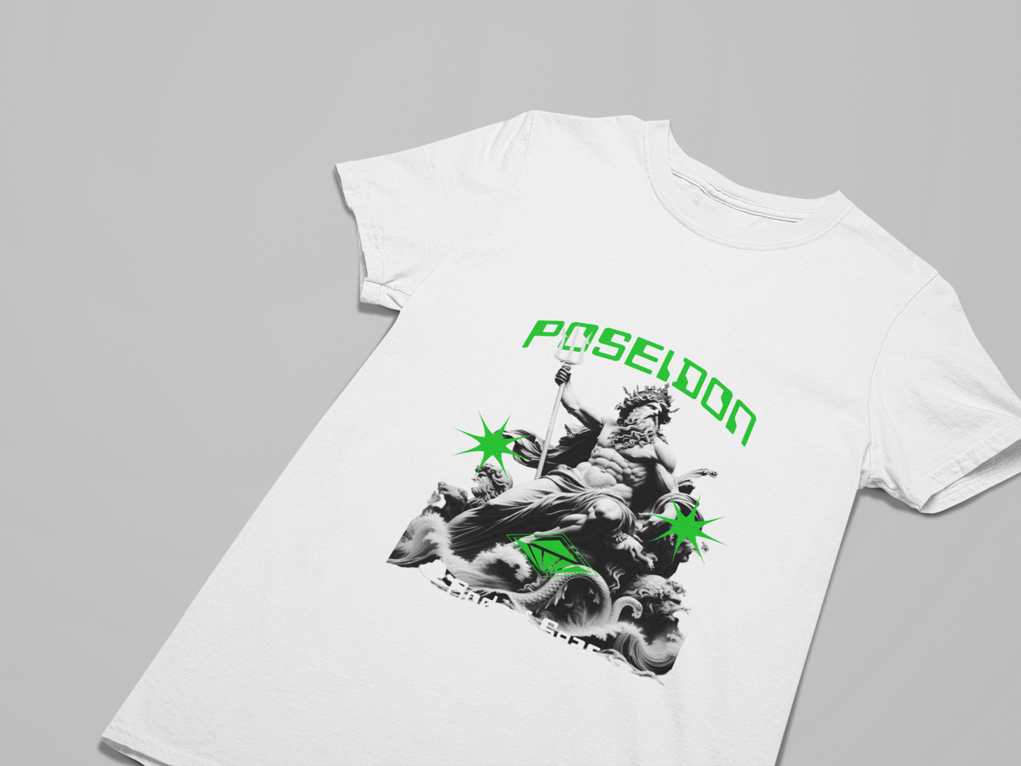 Greek God Poseidon Oversized T-shirt 220 GSM