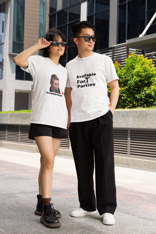 Upload any image you like Male + Female T-shirt 180 GSM