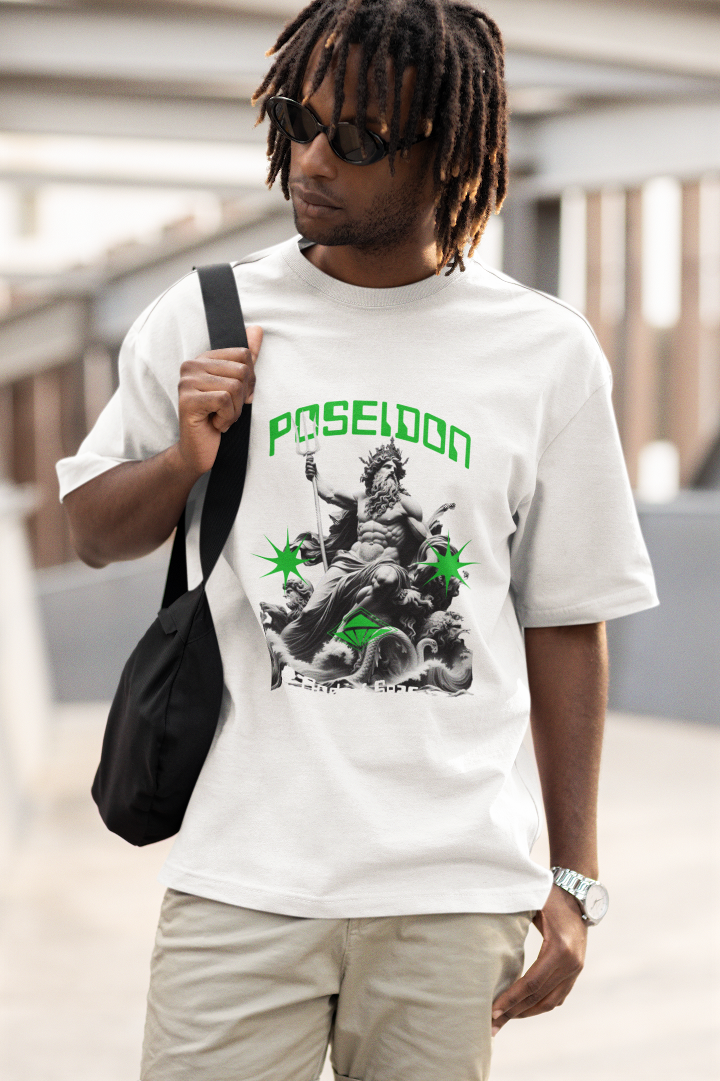 Greek God Poseidon Oversized T-shirt 220 GSM