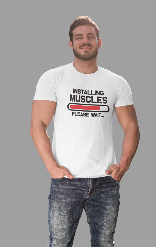 Installing Muscles T-shirt 180 GSM