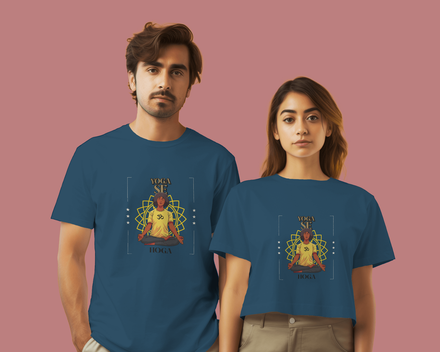 Yoga Se Hoga (Unisex) T-shirt 180 GSM