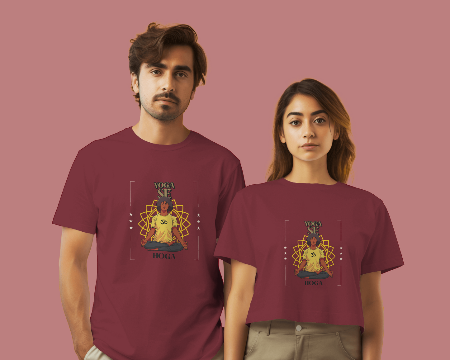 Yoga Se Hoga (Unisex) T-shirt 180 GSM